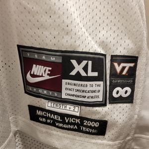 Mike Vick college commemorative jersey.